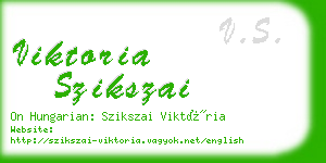 viktoria szikszai business card